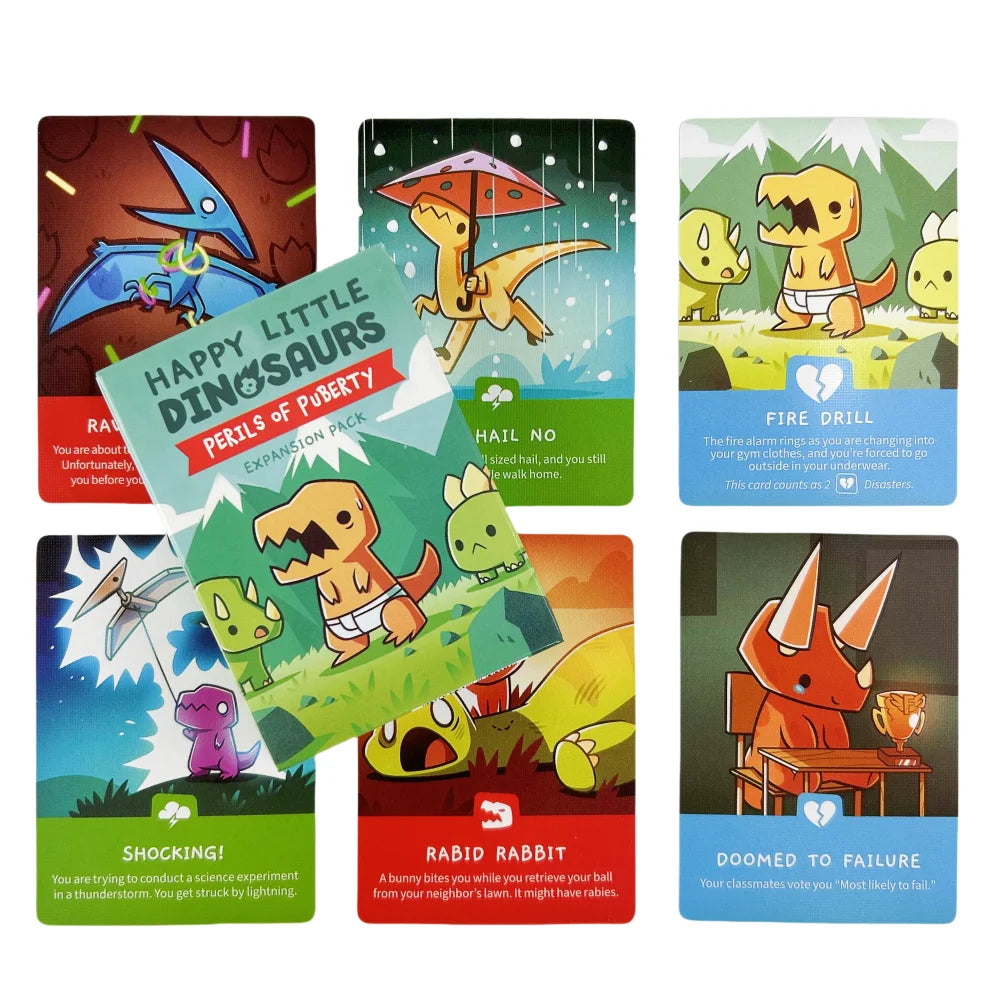 Happy Little Dinosaurs Card Game EXPANSION Pack Party Play Unicorns Cards Board Deck 6