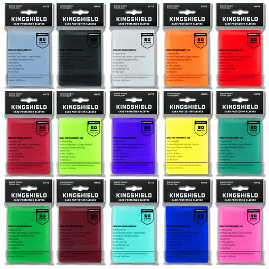 KINGSHIELD 66x91mm 100PCS Matte Colorful Standard Size Magical Card Sleeves TCG Trading  Protector Tarot Board Games Cover PKM 1